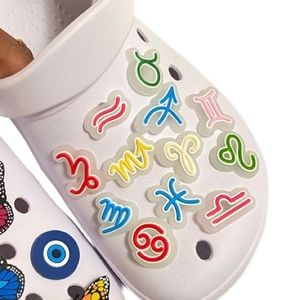 Glow in the Dark Zodiac Astrology Croc Jibbitz Shoe Charms